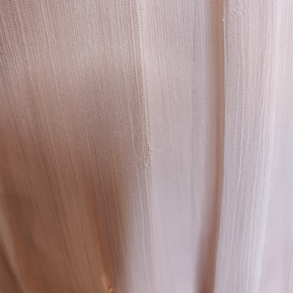 Alice + Olivia Strapless Nude Blush Maxi Gown with Lace Inserts Size 4 - Picture 12 of 13